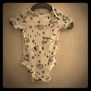 Winter themed short sleeve onesie